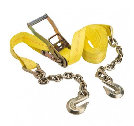 2inch heavy duty ratchet straps with chain hooks