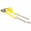 4inch 15000lbs Heavy duty ratchet straps with Chain hooks
