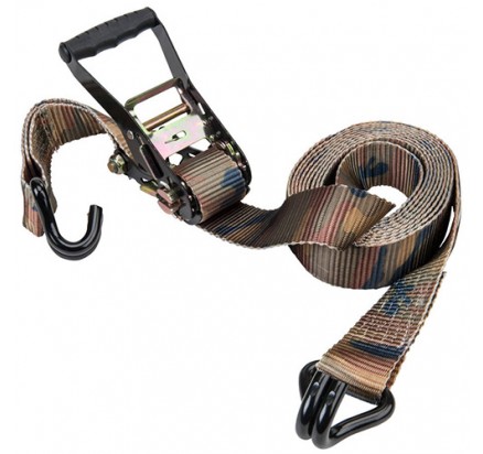 Camouflage 2inch width 16ft length rubber tie down straps with Double J hooks