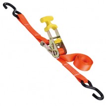 32mm Yellow T Mini Ratchet Straps with S hooks