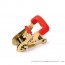 1inch Ratchet buckle with red rubber handle for tie down strap