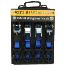 1Inch Ratchet straps & Cam buckle tie down 4pc set