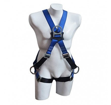 roofer safety harness & full body protection with 4 D-rings