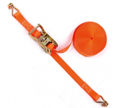 1-1/16inch 3300lbs red Ratchet Tie down with Double J hooks