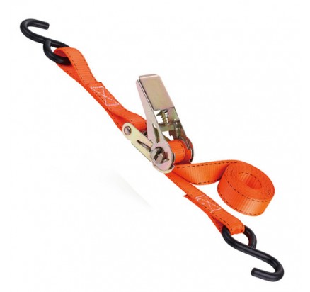 1inch Mini ratchet straps with S hooks 500kg B.S