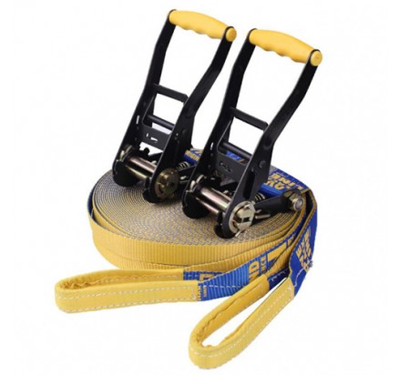 Slackers Slackline with double ratchet slackline buckle