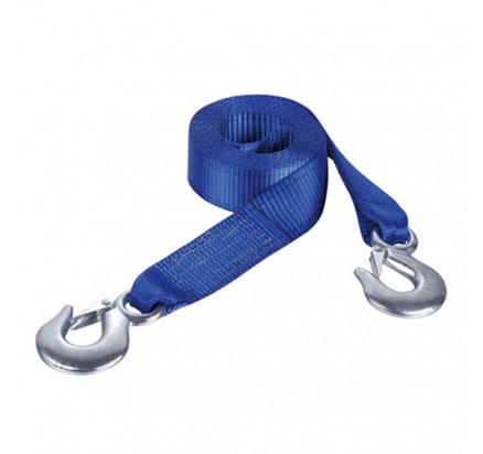 WDTS020501 Tow straps blue 50mm with snap hooks