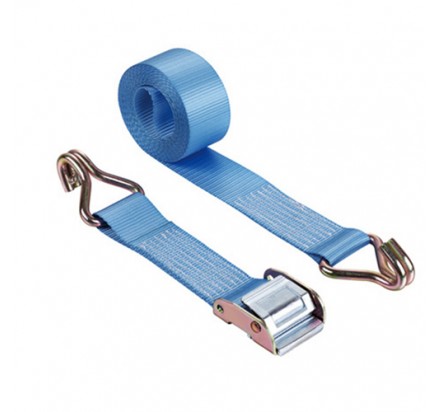WDCB020201 50mm cam buckle straps blue 10m with double J hooks