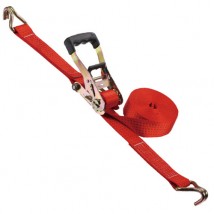 WDCS020518 50mm Red heavy duty ratchet straps with double J hooks