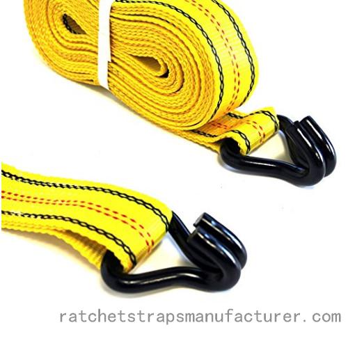 Cargo straps with double J hooks and rubber handle 50mm×8m