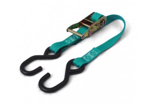 25mm Mini ratchet straps with black S hook 3m to 8m